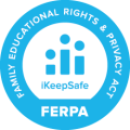 FERPA compliance badge showing Socrait protects student data and meets education privacy standards.